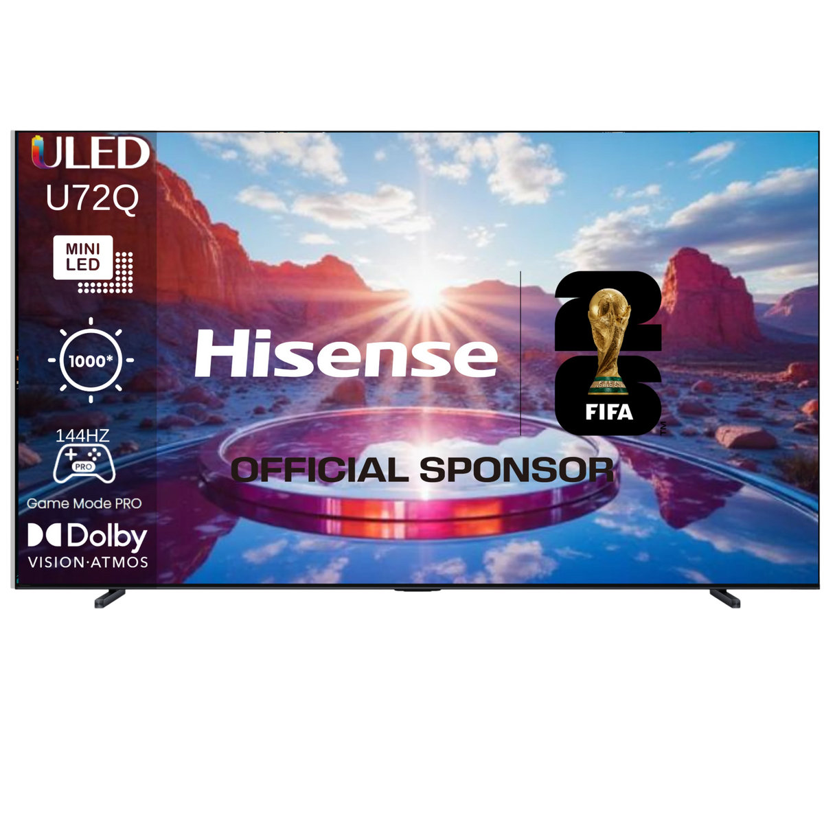 טלוויזיה חכמה Hisense 85" 85U72Q Smart TV 4K Mini-LED - שלוש שנים אחריות ע"י היבואן הרשמי