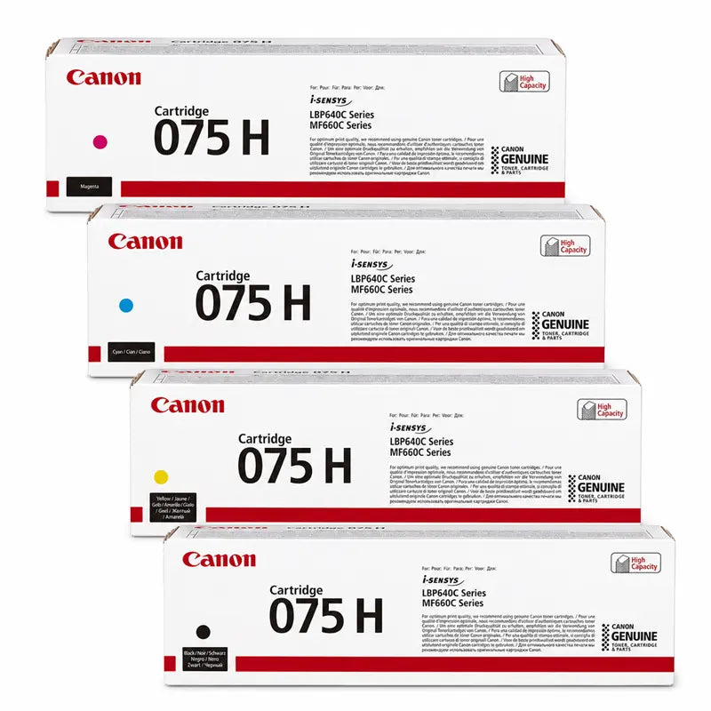 סט טונרים מקורי Canon 075H bk/c/y/m
